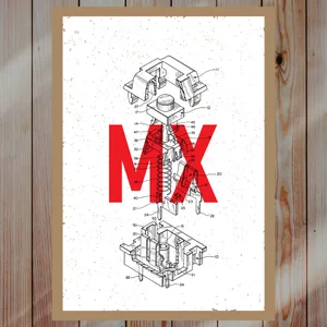 Image of [CLEARANCE] Cherry MX Premium Screen Print (A2)